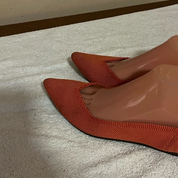Rothy’s The Point Orange Flats Shoes Sz 9 - Picture 7 of 12